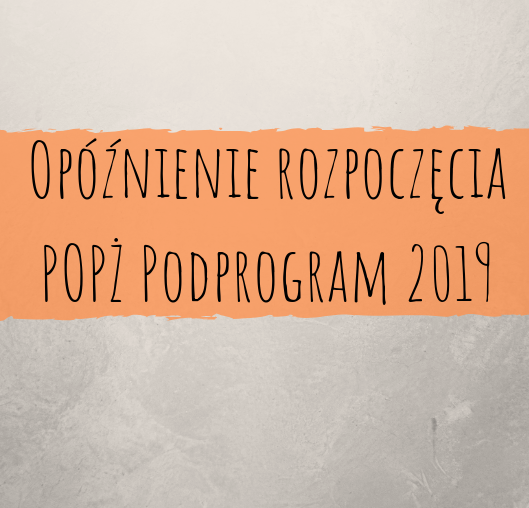 Opóźnienie rozpoczęcia POPŻ Podprogram 2019