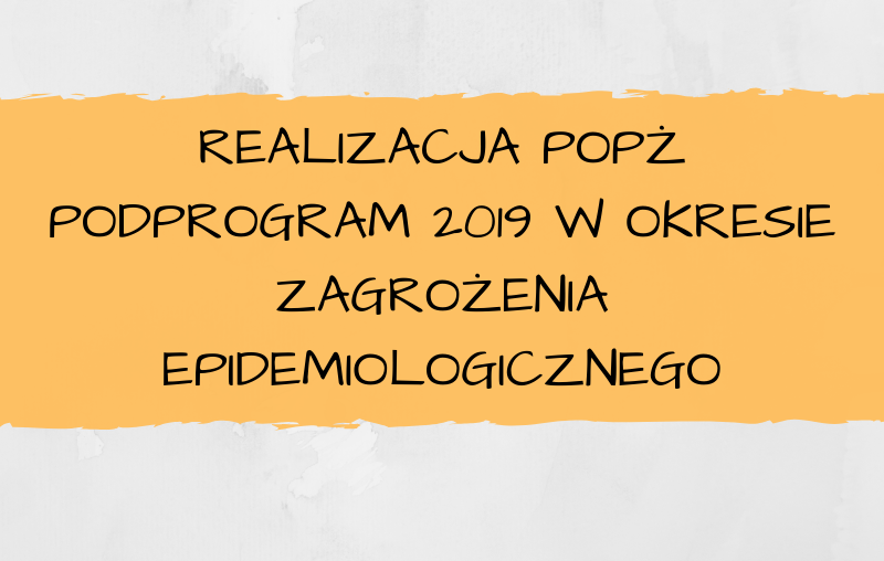 Realizacja POPŻ Podprogram 2019 w okresie zagrożenia epidemiologicznego