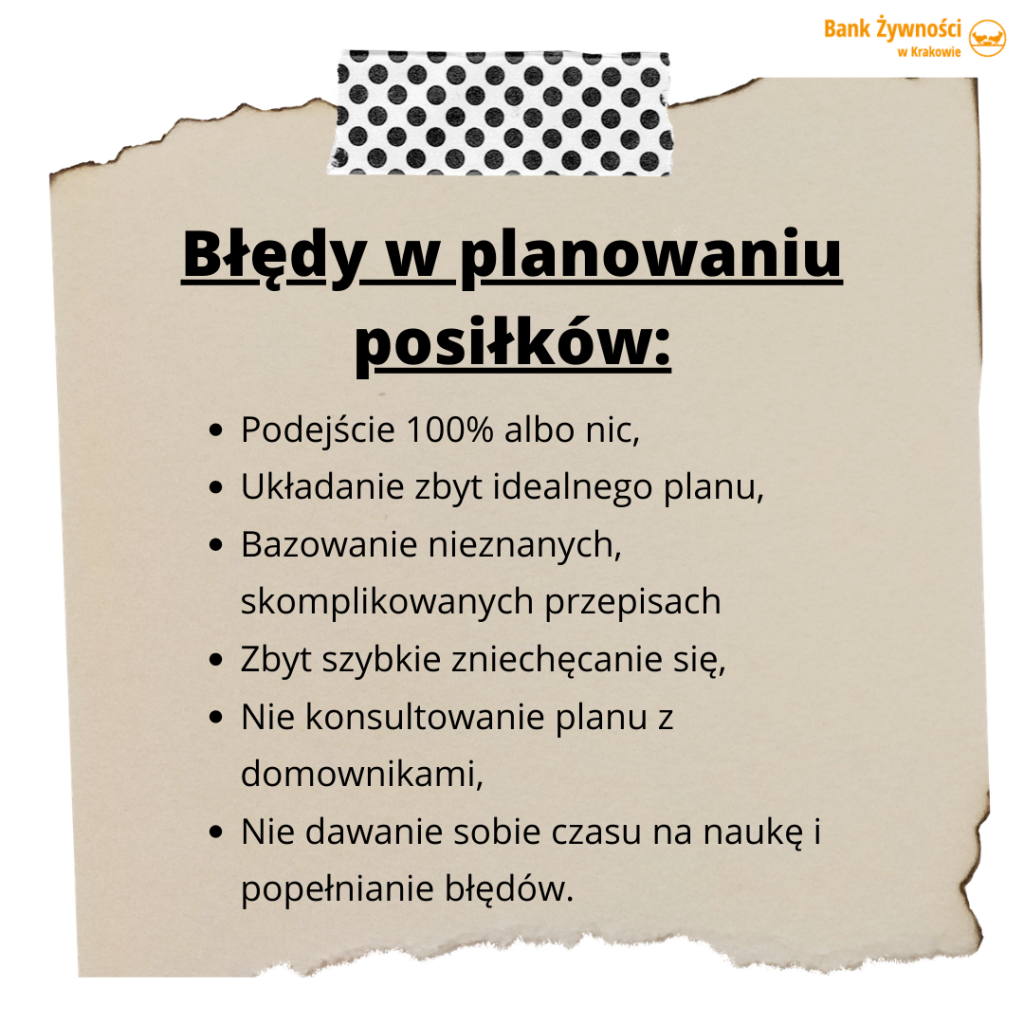 Jak unikać błędów w planowaniu jadłospisu